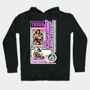 Retro Pinup Boxer T-Shirt - Vintage Film Poster Tee - Tough Fighter Cinematic Graphic Shirt - Empowering Women's Fashion Top Hoodie